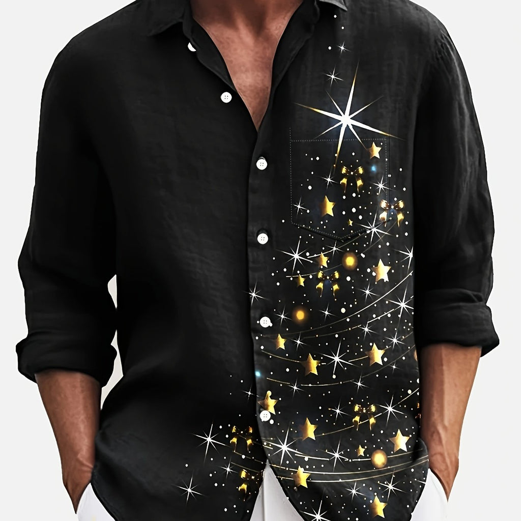 PRINTED CHRISTMAS BLOUSE FOR MEN