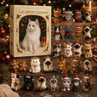 CAT ADVENT CALENDAR – 24 MINIATURE CAT FIGURES, CHRISTMAS GIFT FOR CAT LOVERS