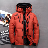 HOODED STAND COLLAR PARKA FOR MEN