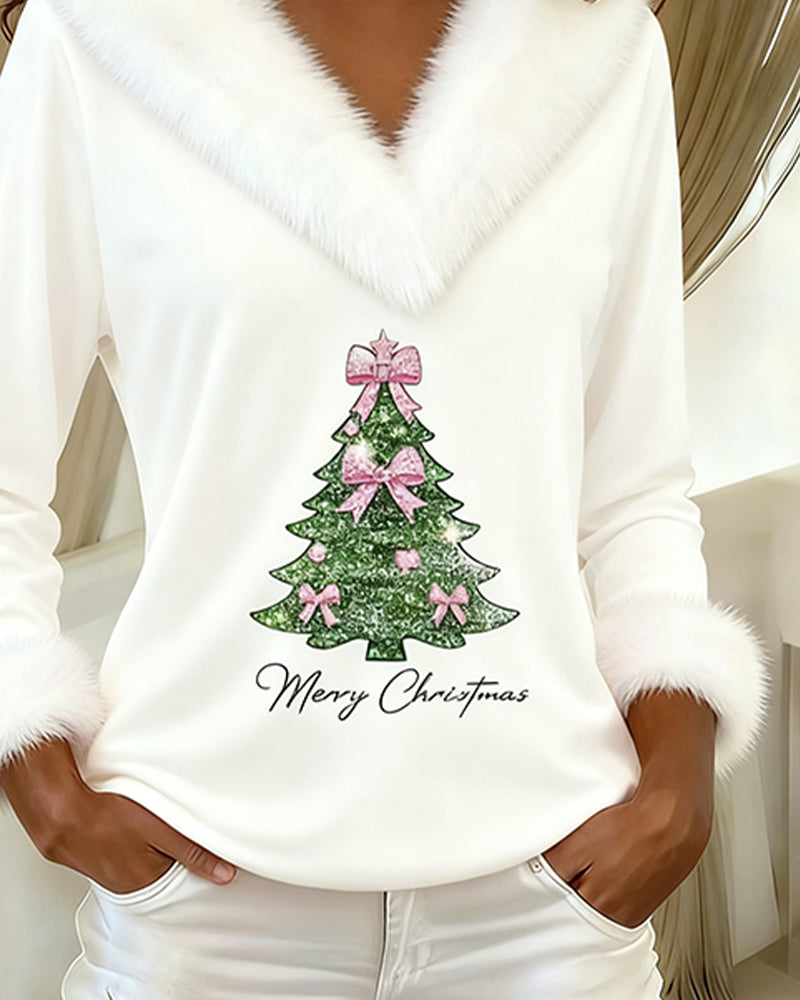 GLITTER TREE CHRISTMAS SWEATER FOR WOMEN