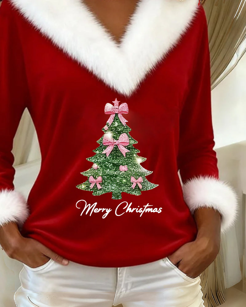 GLITTER TREE CHRISTMAS SWEATER FOR WOMEN