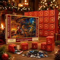 JIGSAW PUZZLE ADVENT CALENDAR – 1008 PIECE WINTER SCENE, CHRISTMAS GIFT