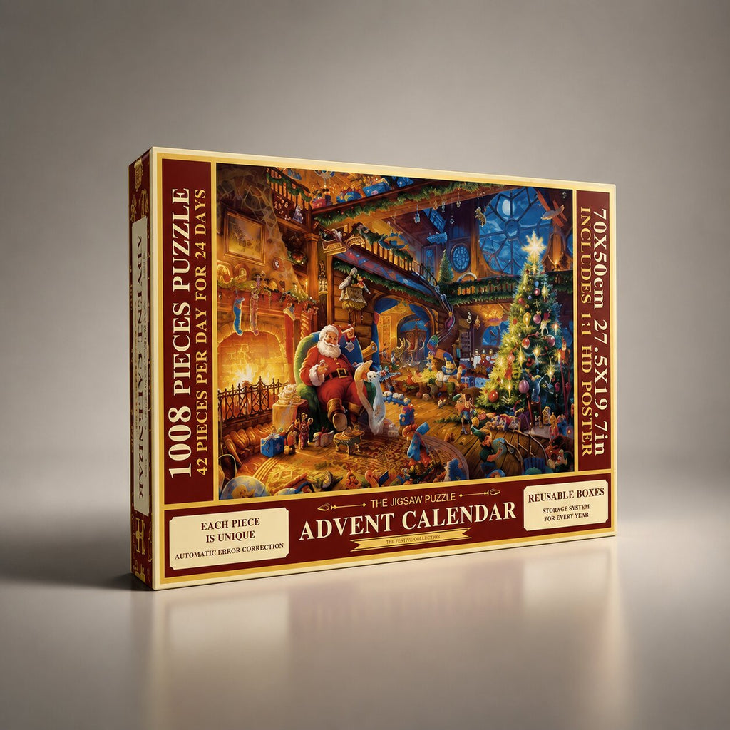 JIGSAW PUZZLE ADVENT CALENDAR – 1008 PIECE WINTER SCENE