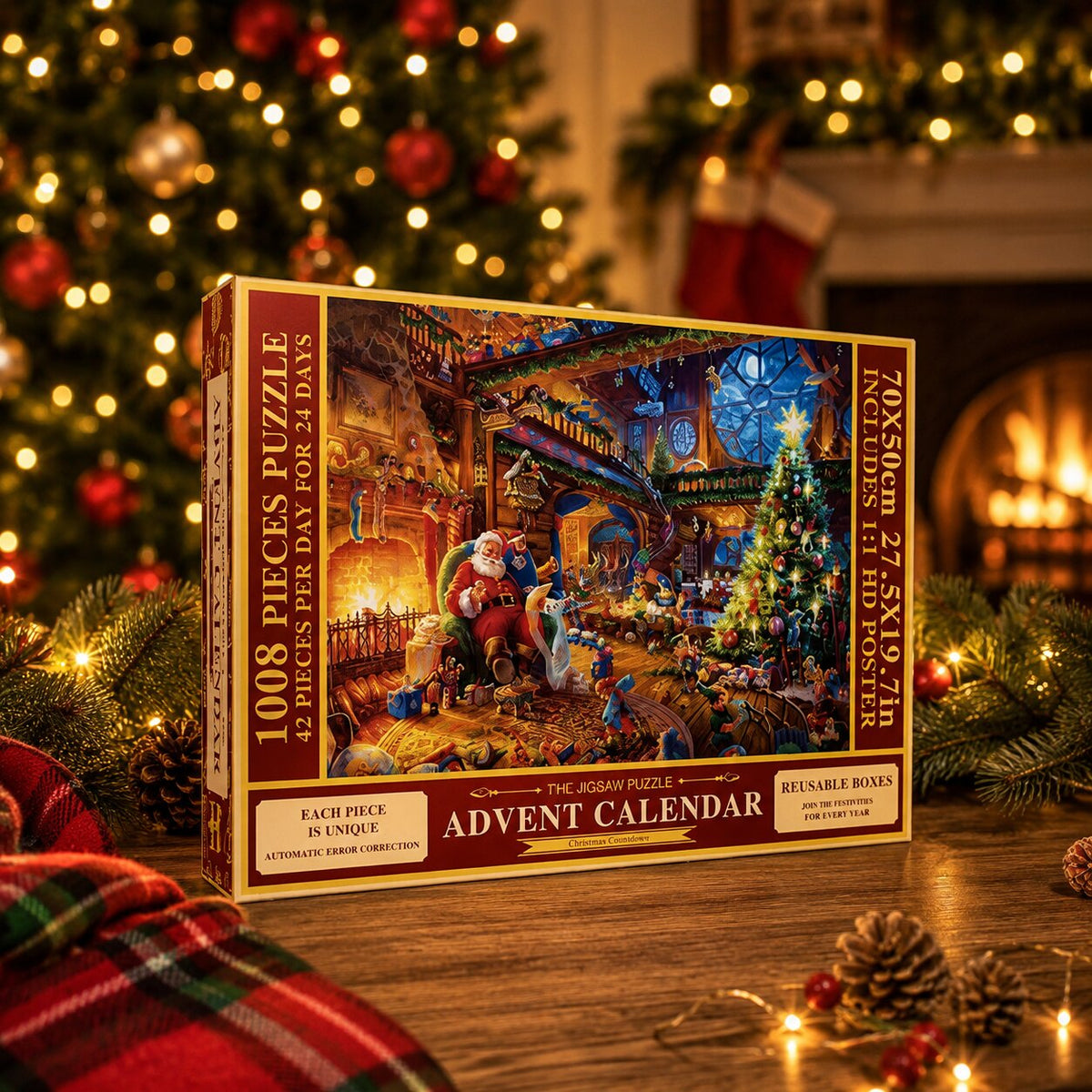 JIGSAW PUZZLE ADVENT CALENDAR – 1008 PIECE WINTER SCENE