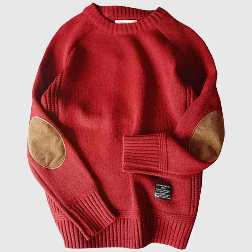 ELBOW PATCH KNIT SWEATER FOR MEN