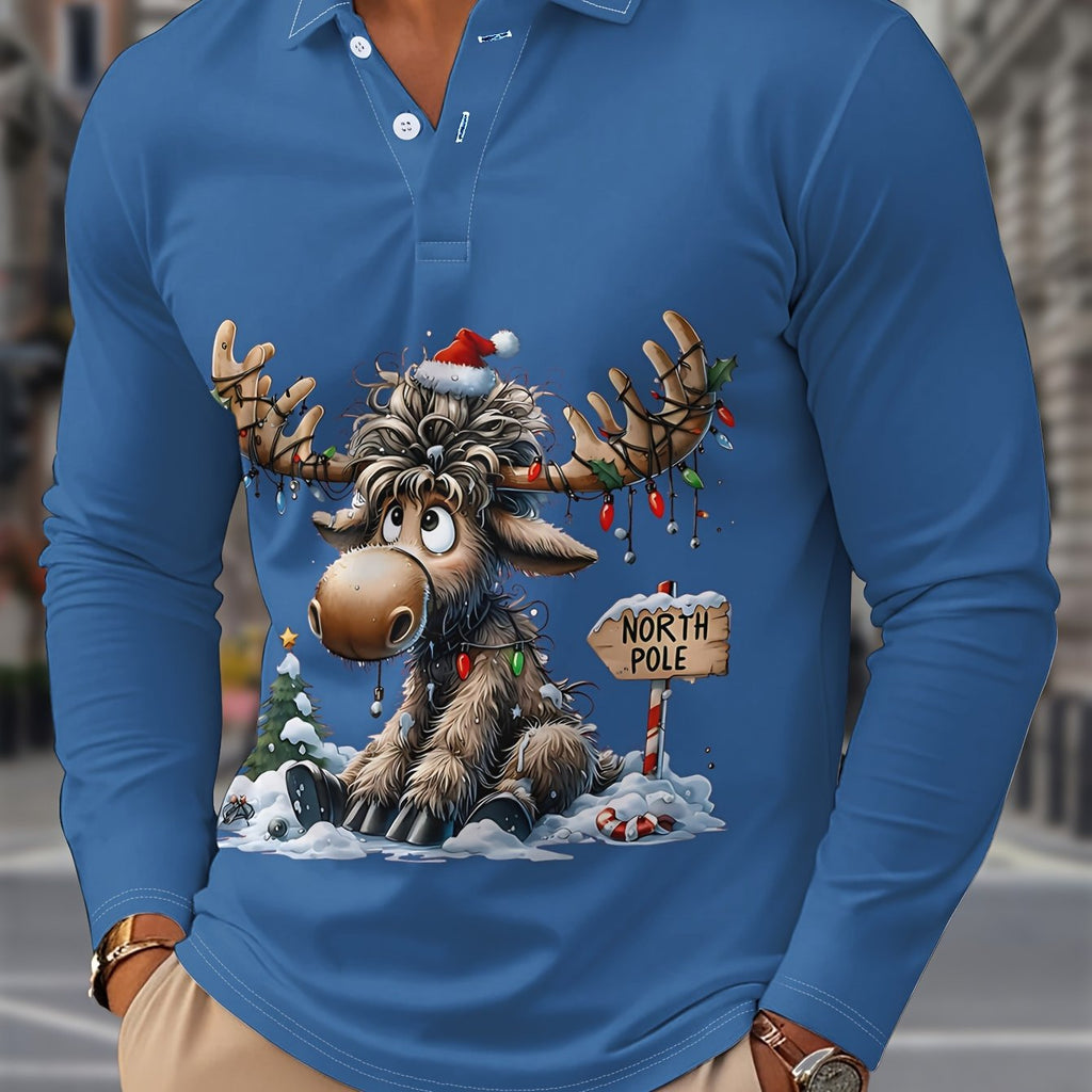 PRINTED CHRISTMAS BLOUSE FOR MEN