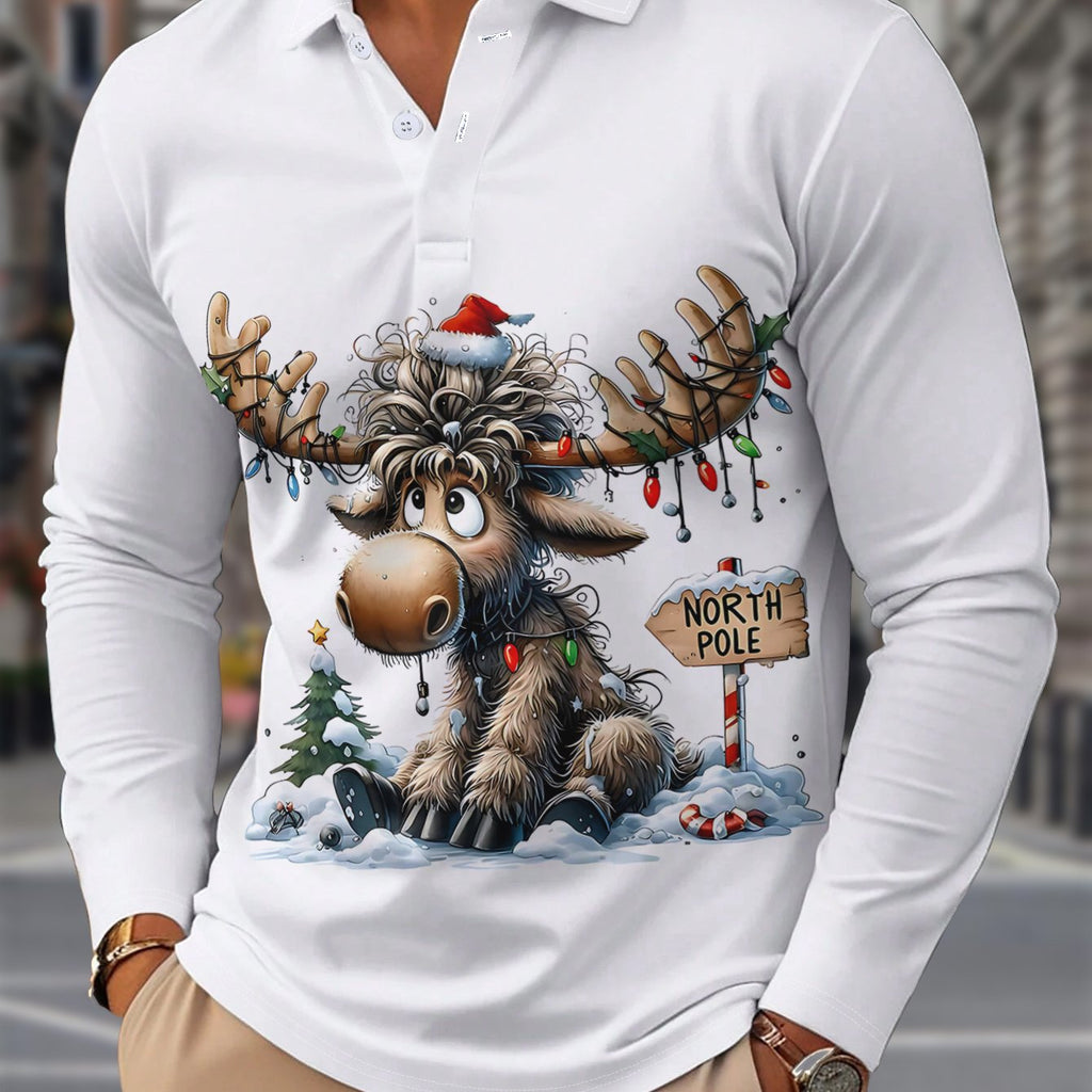 PRINTED CHRISTMAS BLOUSE FOR MEN