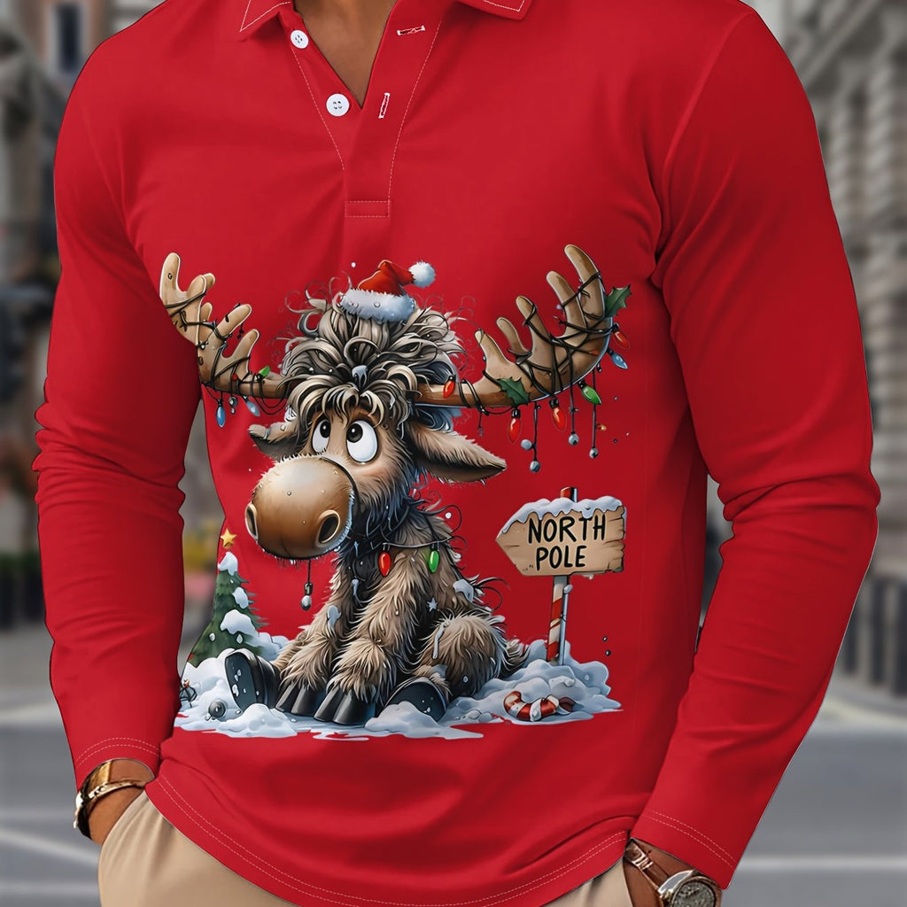 PRINTED CHRISTMAS BLOUSE FOR MEN