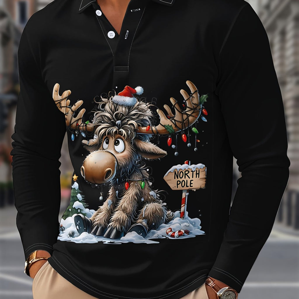 PRINTED CHRISTMAS BLOUSE FOR MEN