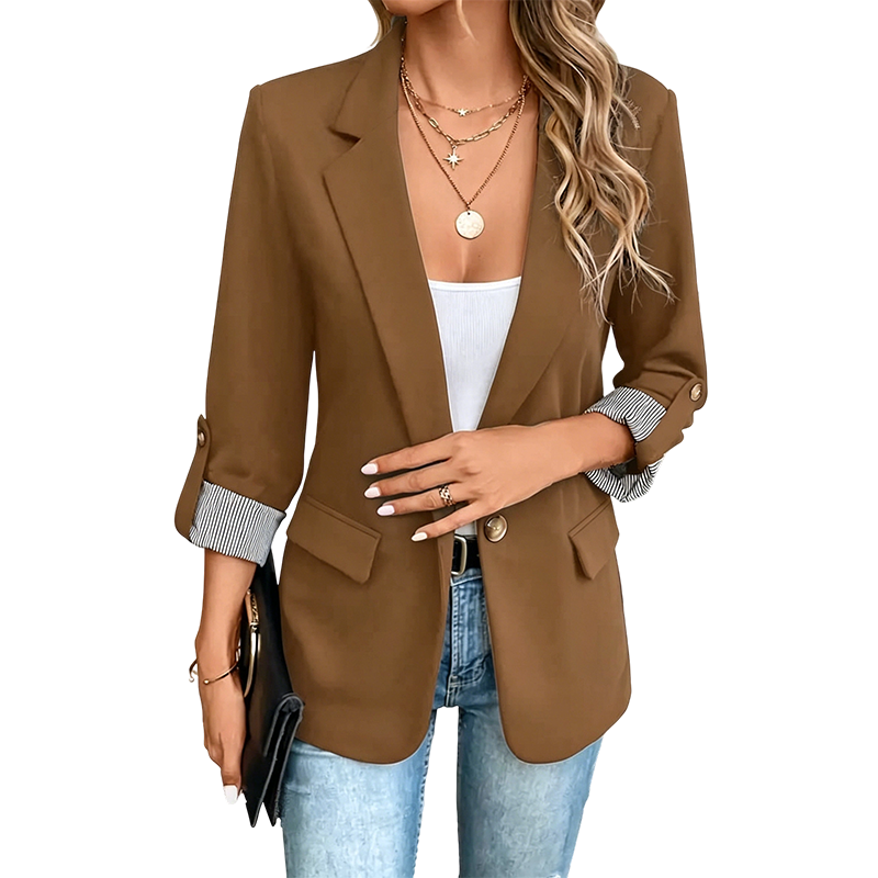 STRUCTURED NOTCH LAPEL BLAZER FOR WOMEN