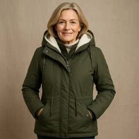 HOODED SHERPA WATERPROOF JACKET FOR WOMEN