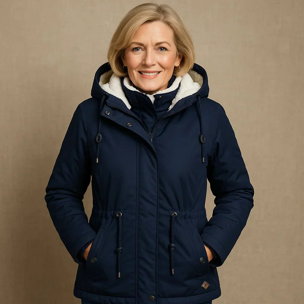 HOODED SHERPA WATERPROOF JACKET FOR WOMEN
