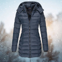 LONGLINE QUILTED PUFFER JACKET FOR WOMEN