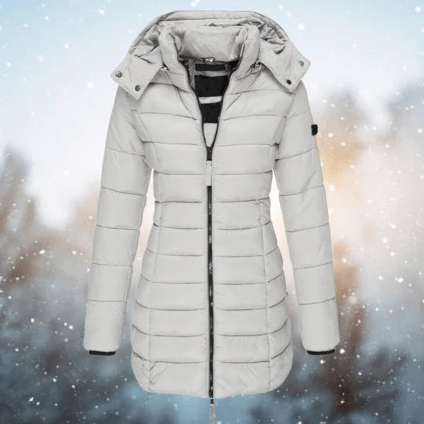 LONGLINE QUILTED PUFFER JACKET FOR WOMEN