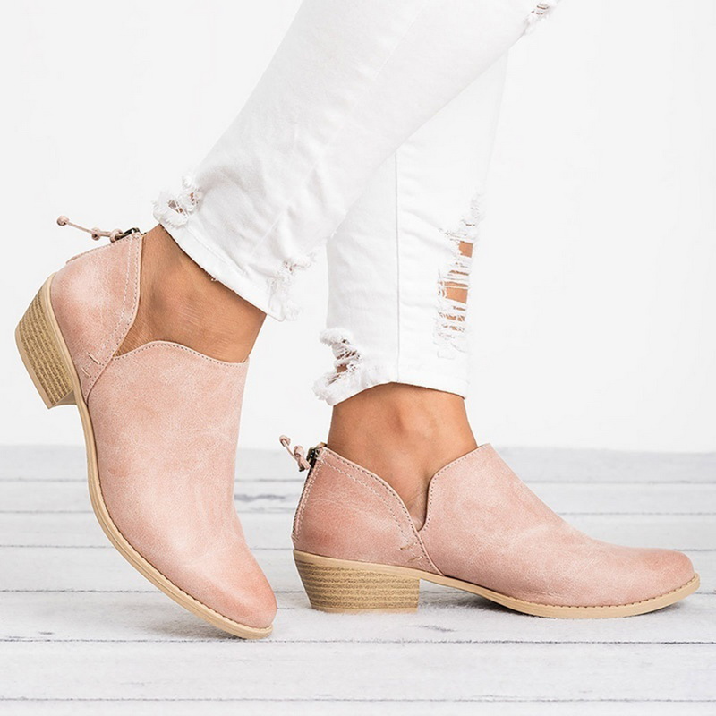 LOW BLOCK HEEL CHELSEA BOOTS FOR WOMEN