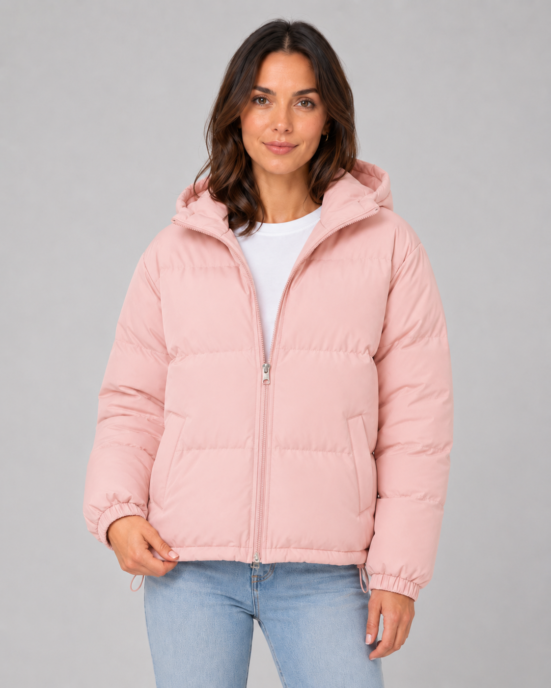 QUILTED HOODED PUFFER JACKET FOR WOMEN